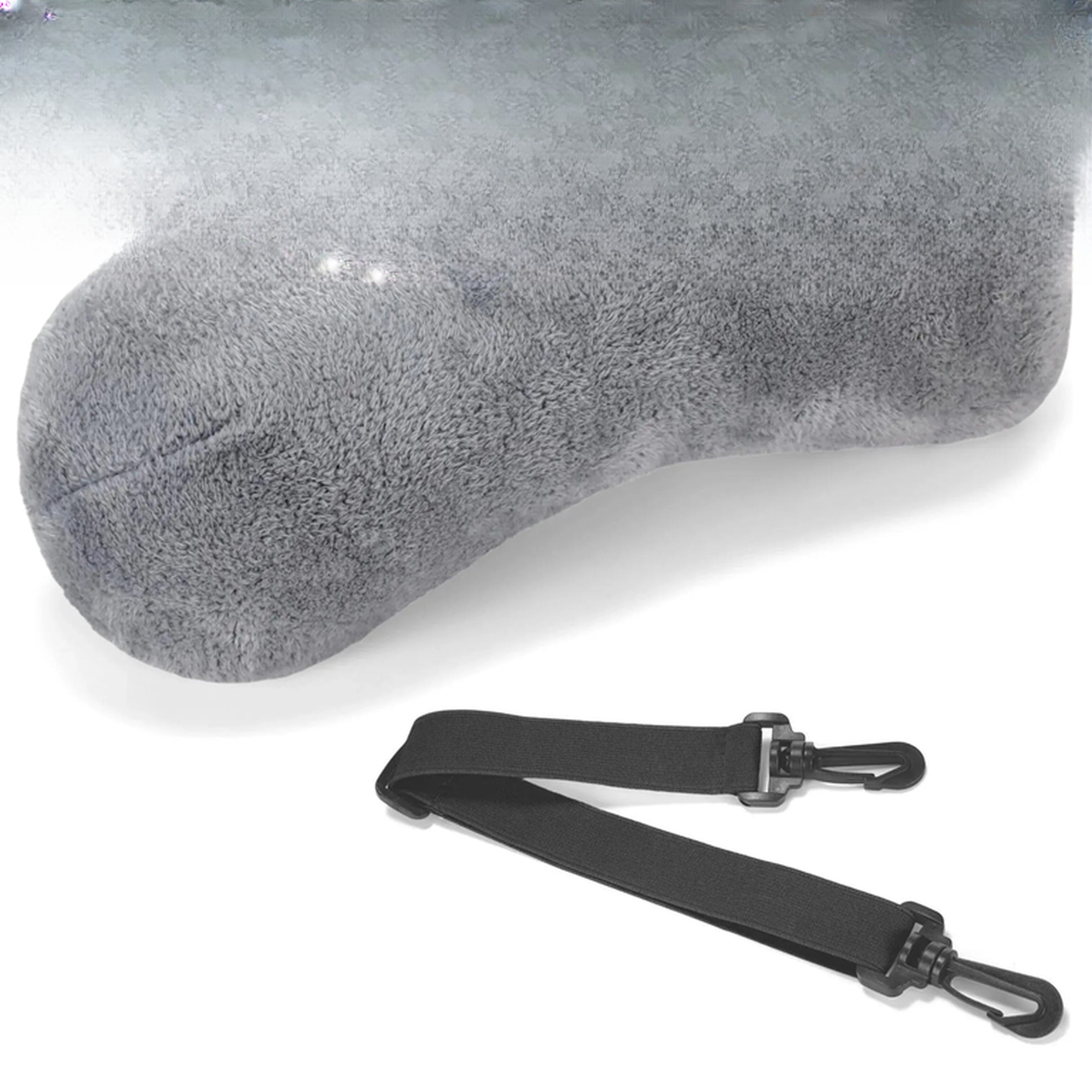 Luxurious Travel Pillow for Supportive Comfort in Black and Grey