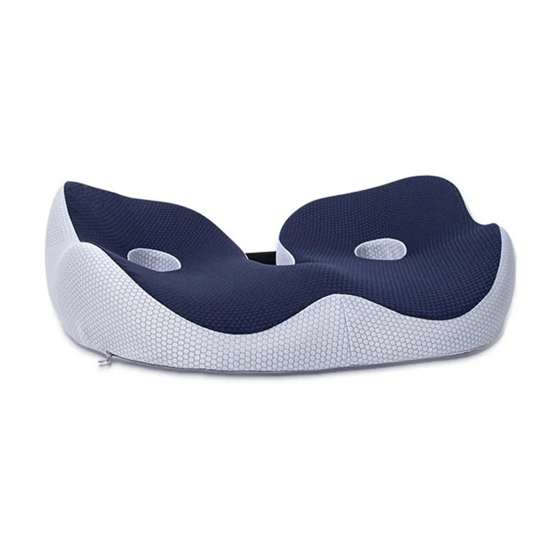 Ergonomic Adjustable Memory Foam Sit Bone Relief Seat Cushion for All-Day Comfort and Support