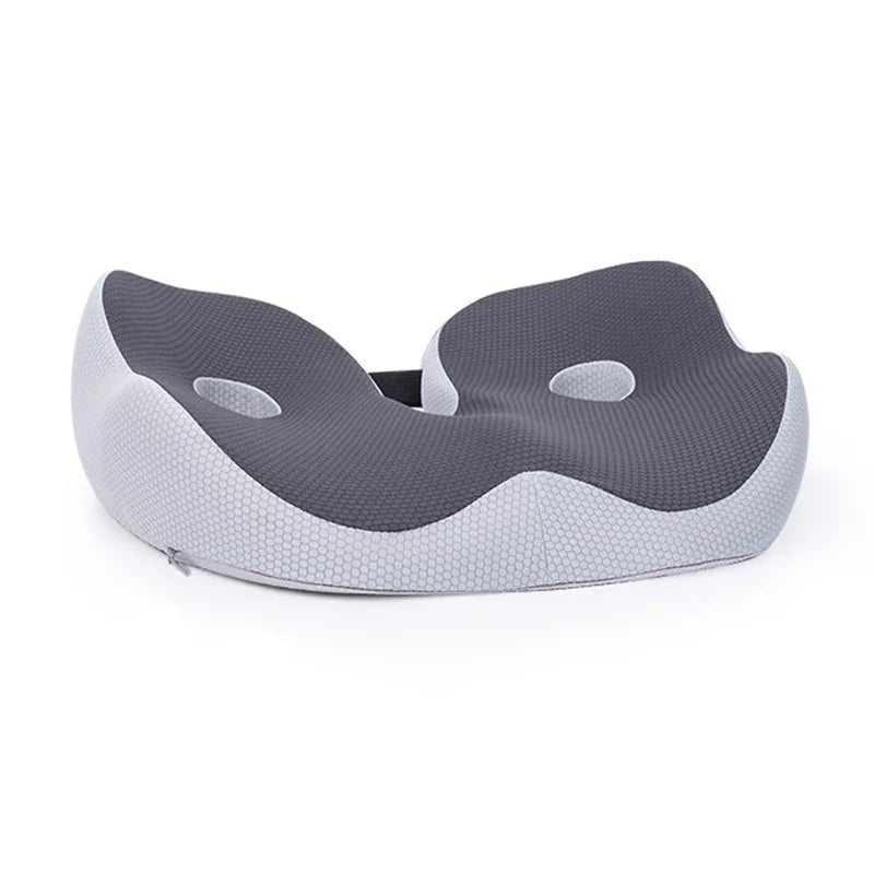 Ergonomic Adjustable Memory Foam Sit Bone Relief Seat Cushion for All-Day Comfort and Support
