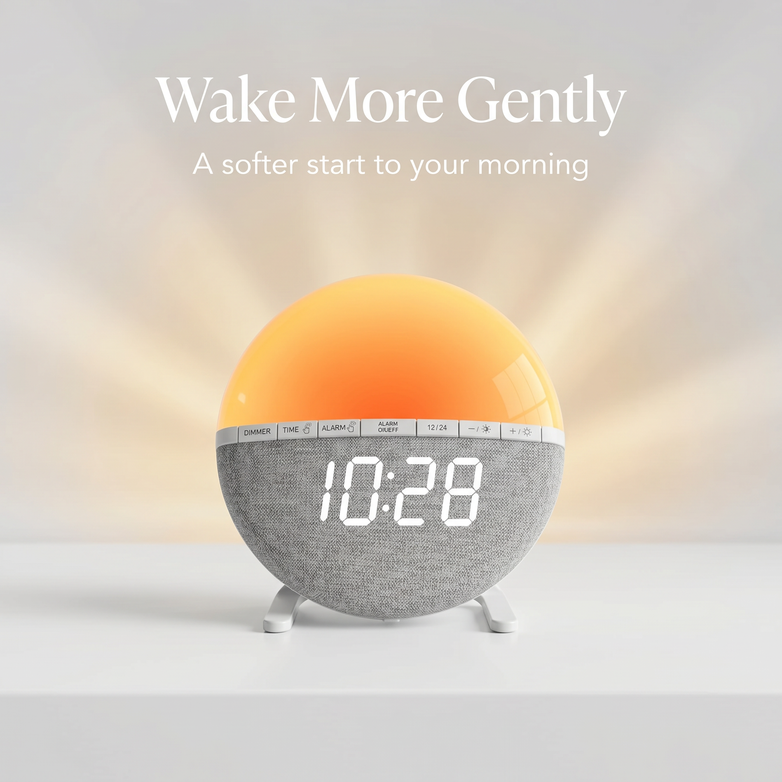 Sunrise Alarm Clock — Wake Up Light with Soothing Sounds & Mood Lighting