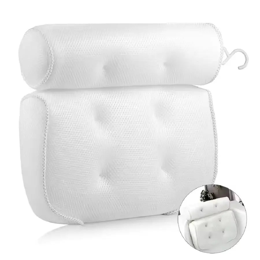 Luxurious White Bath Pillow for Relaxation and Comfort in Your Spa Experience — Lifestyle 6