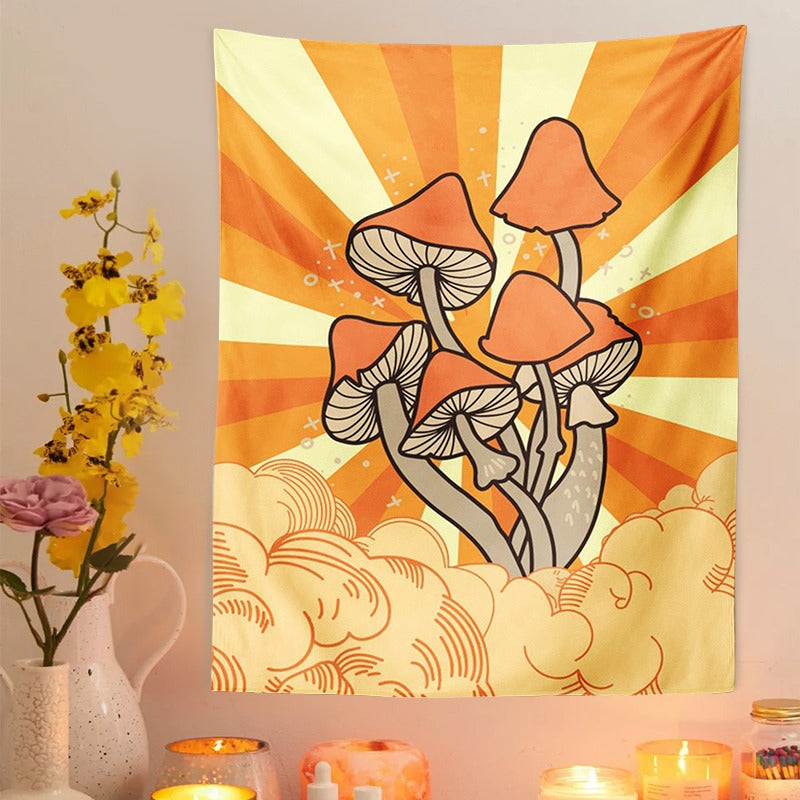Cloud Mushrooms Tapestry — Considered Home Styling — Detail