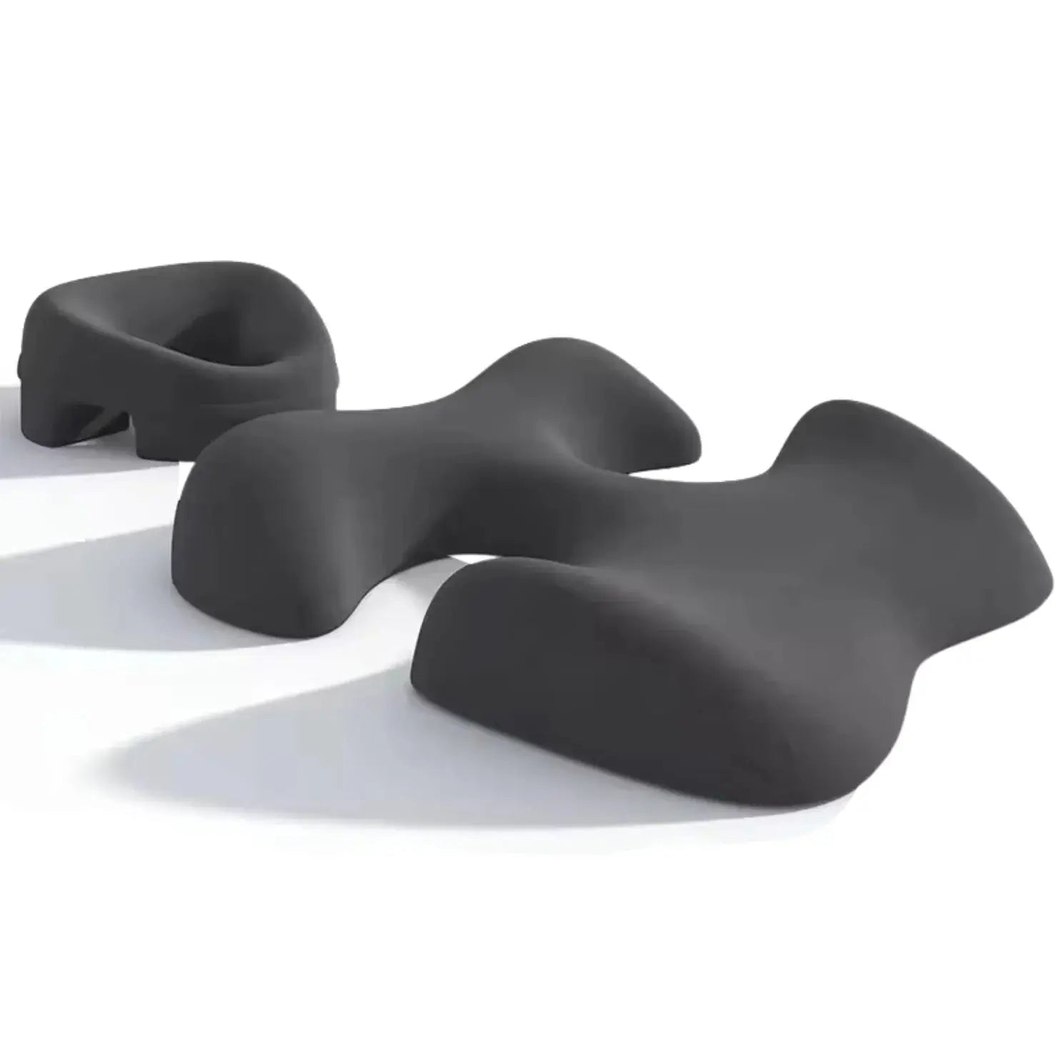 Massage Face Cradle Pillow Set for Comfortable Sleep – Available in Light Gray and Black — Lifestyle 6