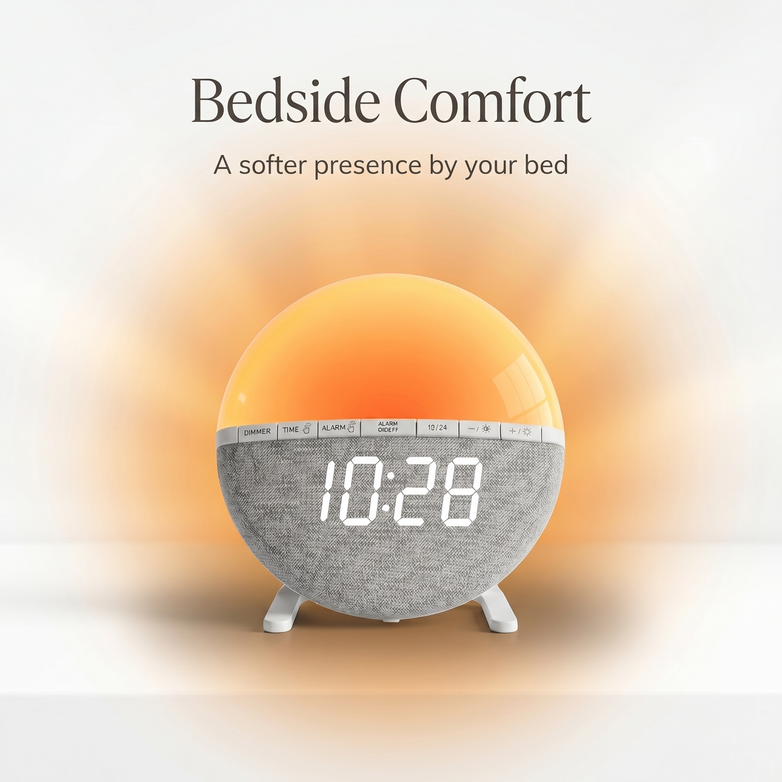 Sunrise Alarm Clock — Wake Up Light with Soothing Sounds & Mood Lighting