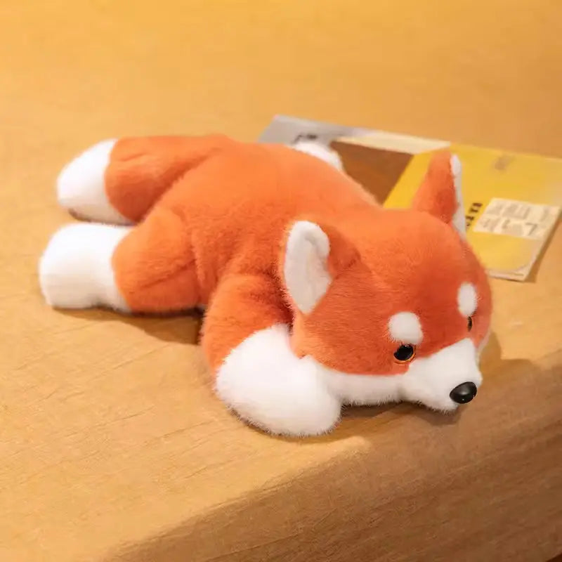 Weighted Plush Animals in Soft Fur - Raccoon, Husky, White Fox, Red Fox - 15.75" & 19.7" Sizes — Lifestyle 10