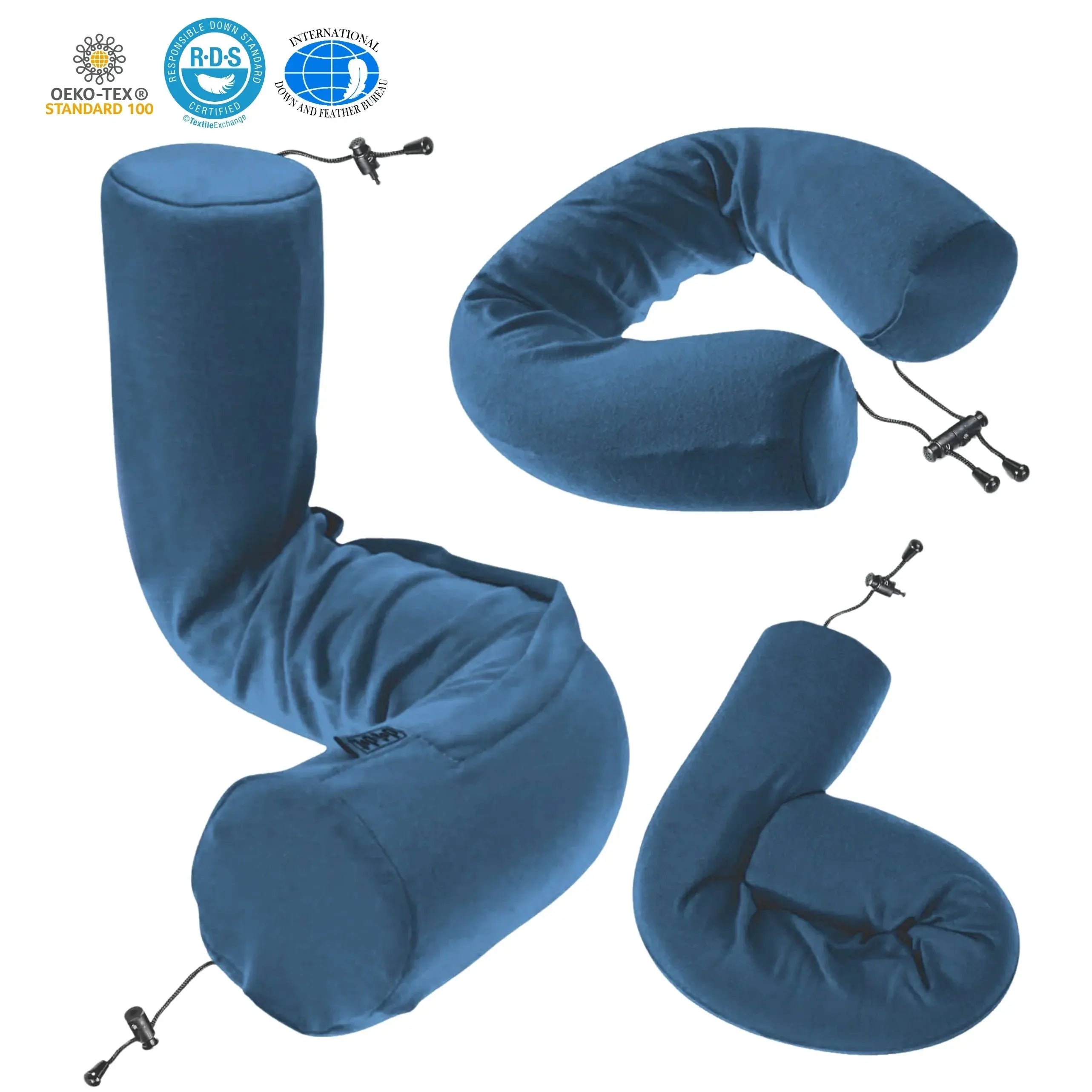 Bendable U-Shaped Travel Pillow for Comfortable Sleep – Available in Navy and Grey — Lifestyle 13