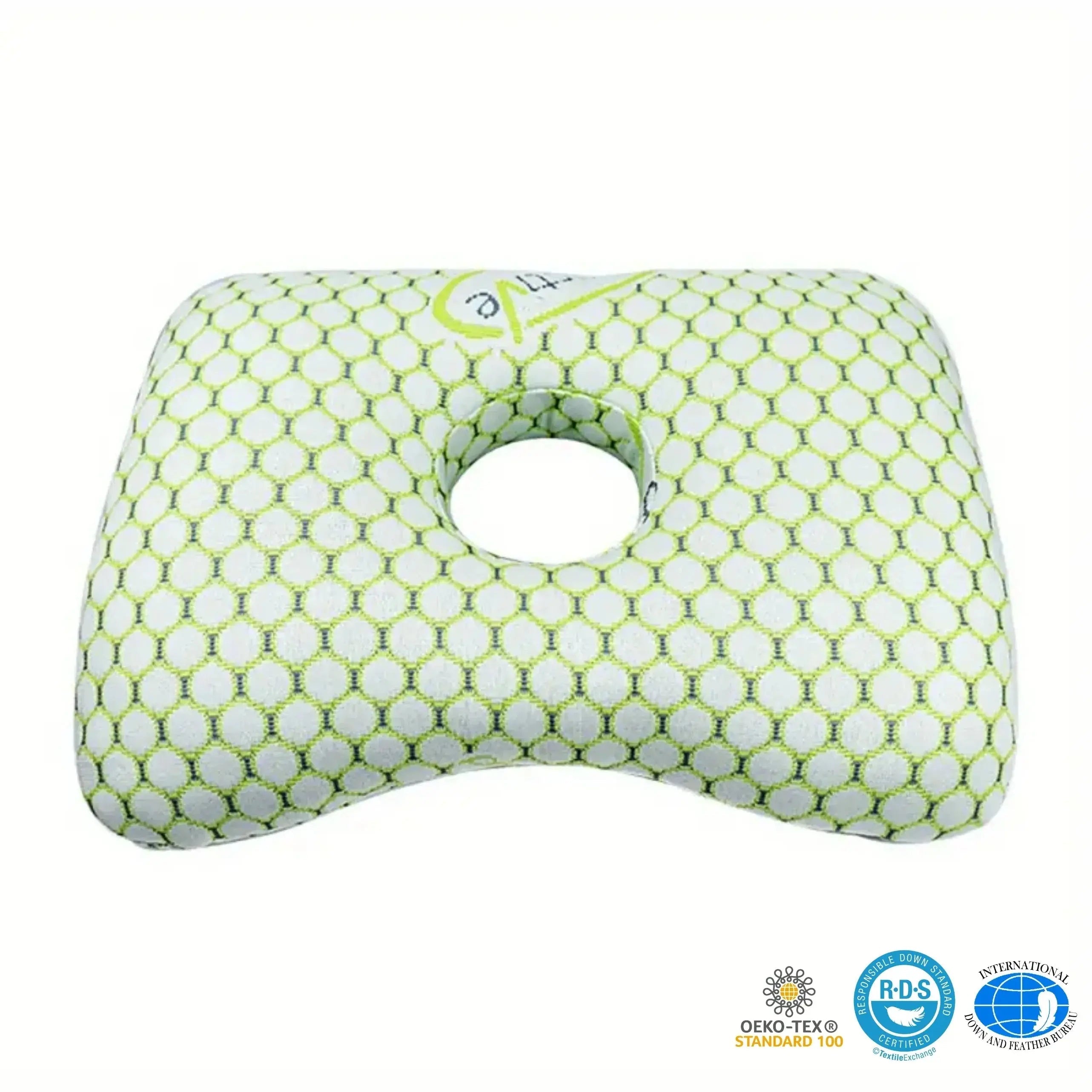 Ear Piercing Relief Pillow for Side Sleepers – Comfortable Support in Green, White, Cream White, Diamond White — Lifestyle 5