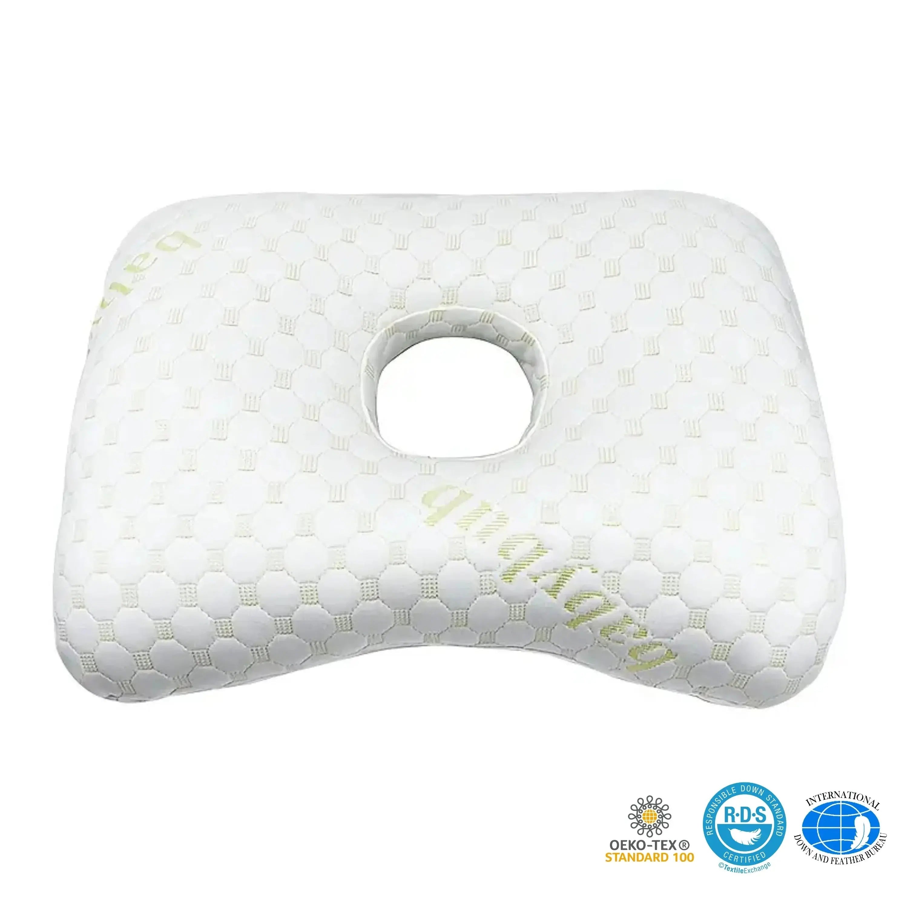 Ear Piercing Relief Pillow for Side Sleepers – Comfortable Support in Green, White, Cream White, Diamond White — Lifestyle 10