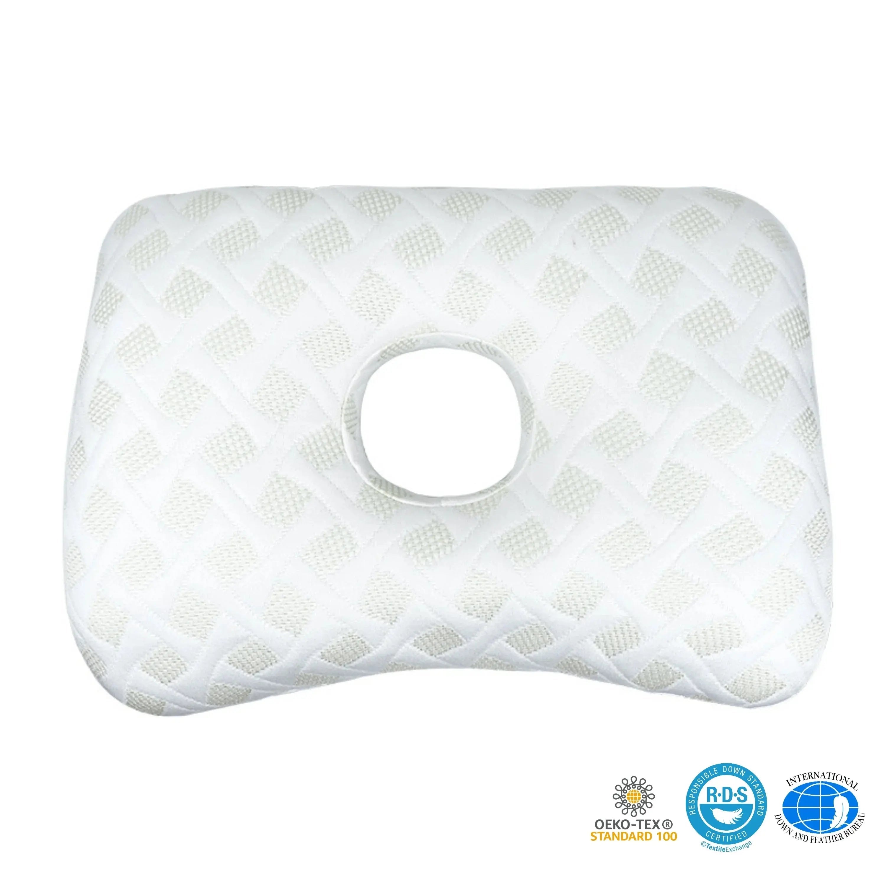 Ear Piercing Relief Pillow for Side Sleepers – Comfortable Support in Green, White, Cream White, Diamond White — Lifestyle 9