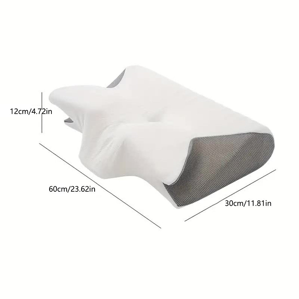 Butterfly Memory Foam Neck Pillow with Armrests — Side & Back Sleeper Support — Lifestyle 6