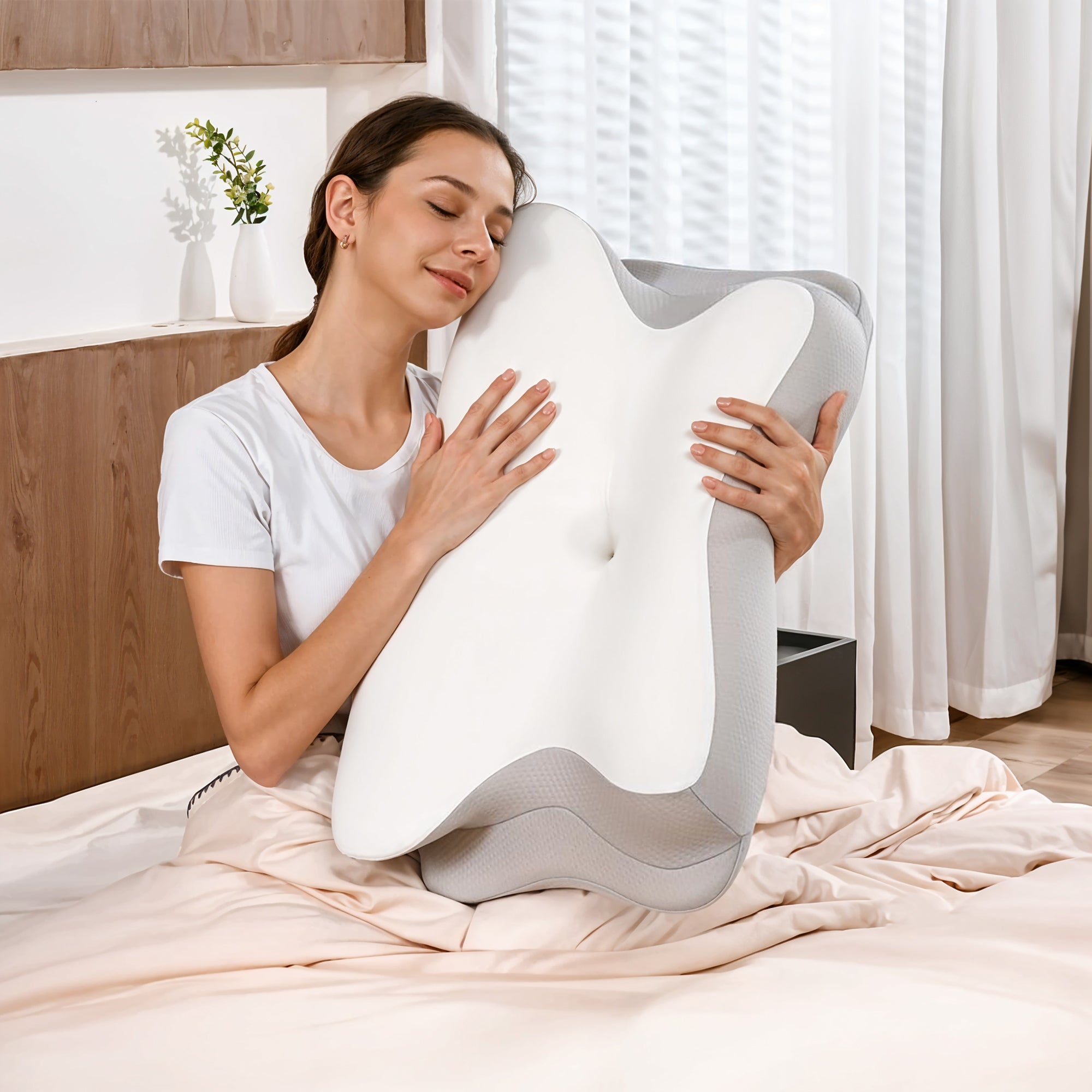 Butterfly Memory Foam Neck Pillow 2.0 — Upgraded Cervical Support Cushion — Lifestyle 1