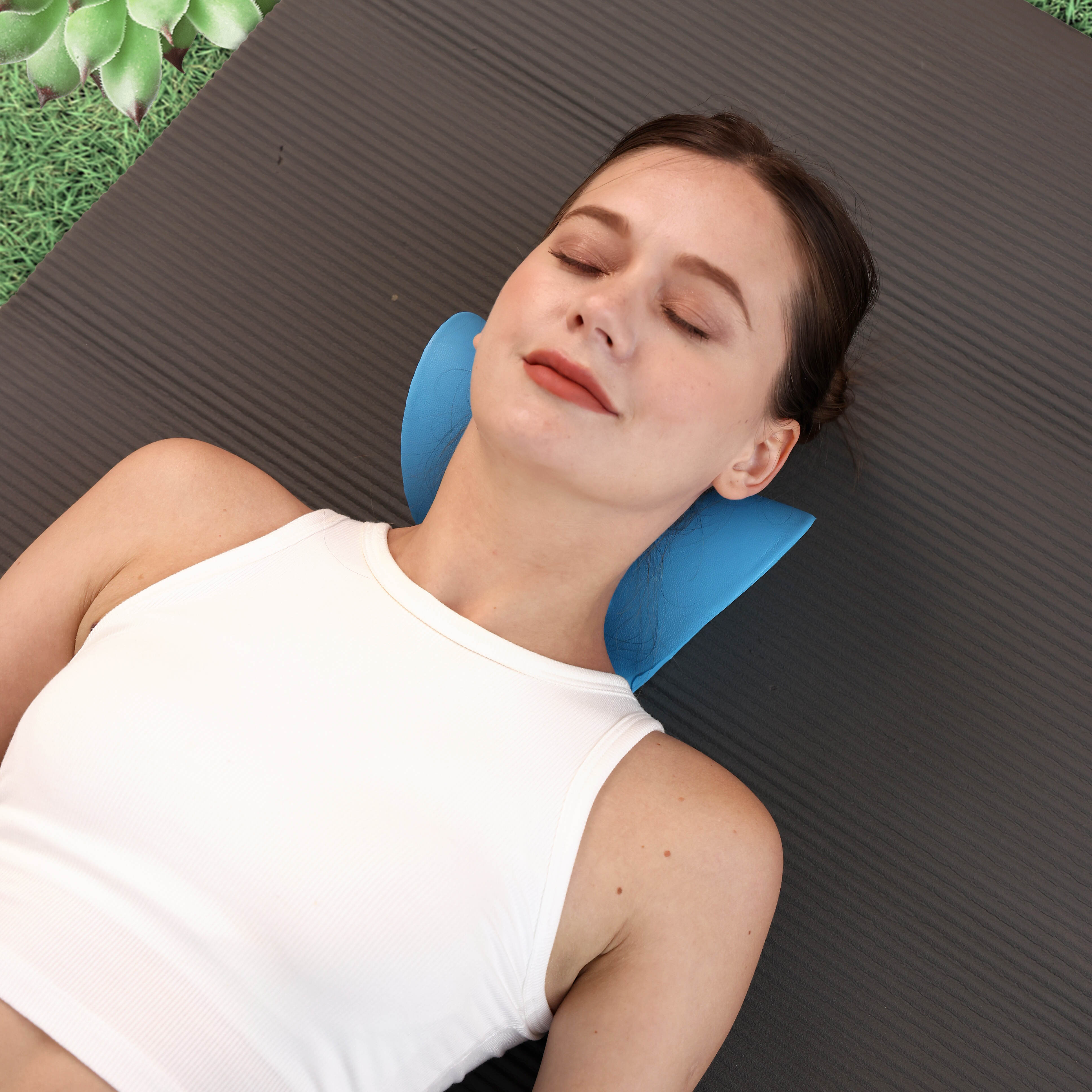 Neck and Shoulder Stretcher — Cervical Support Cushion for Daily Comfort — Lifestyle 1