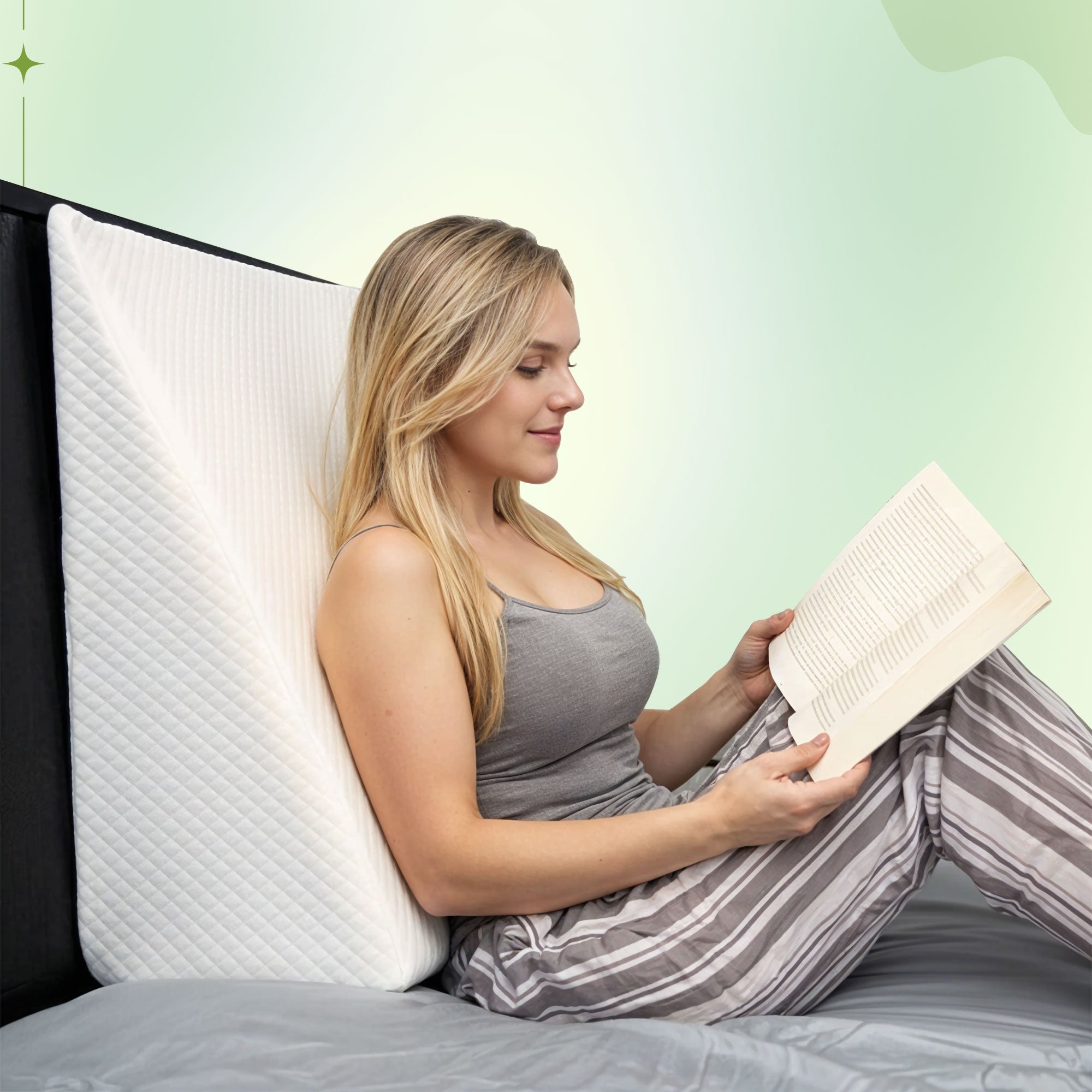 Ergonomic Back and Leg Wedge Pillow — Foam Support Cushion for Comfort and Alignment — Lifestyle 4