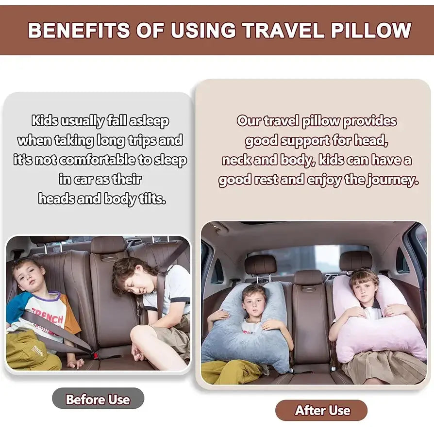 Memory Foam Travel Pillow - Compact Cushion for Comfortable Sleep, Available in Blue, Red, Grey, and Pink — Lifestyle 2