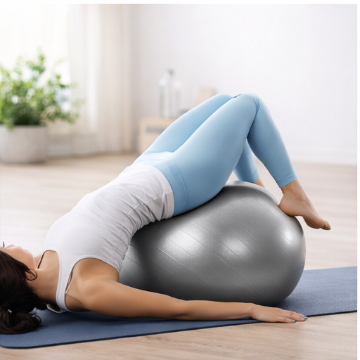55cm Yoga Ball – Anti-Burst Pilates Stability Ball for Exercise, Core Training & Balance