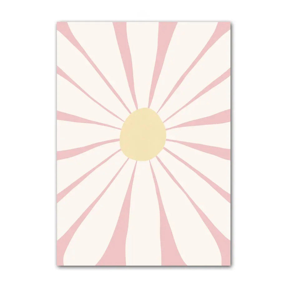 Minimalist Pastel Flowers Canvas Posters — Considered Home Styling