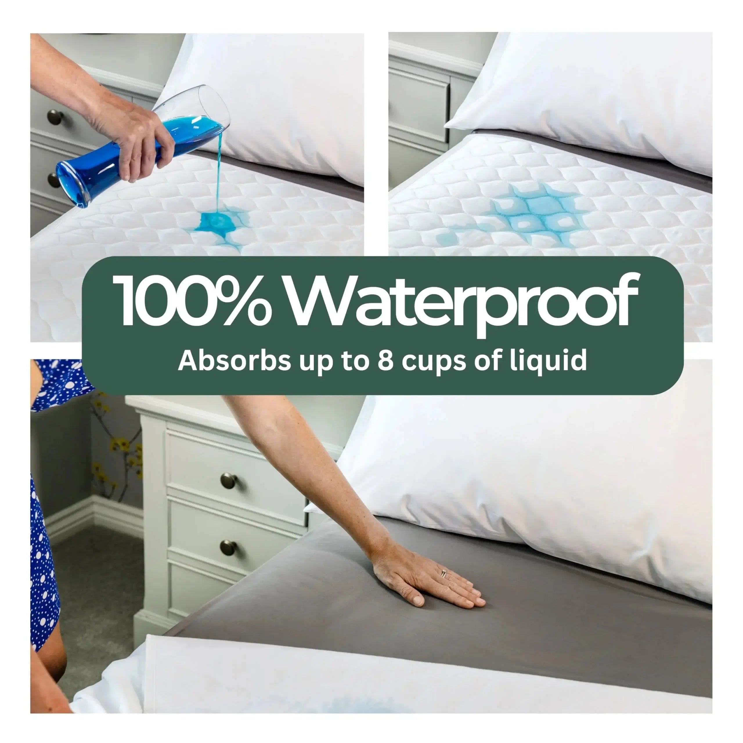 Waterproof Mattress Pad Protector for Enhanced Sleep Comfort - Available in Grey, White, Green, Blue; Sizes 59x79" & 79x87 —