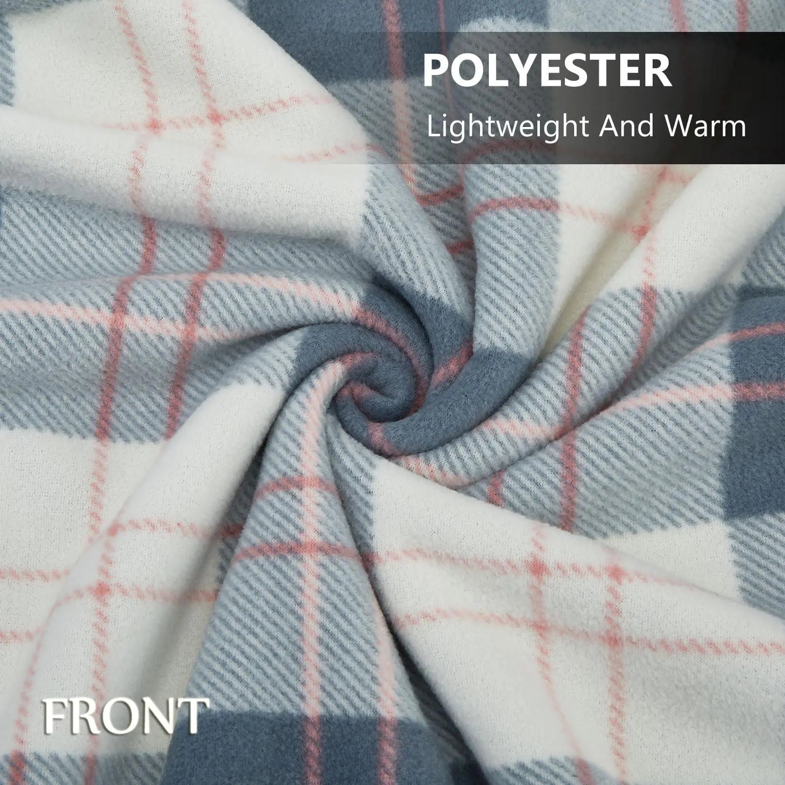 Wearable Fleece Plaid Blanket for Comfort and Warmth - Available in Multiple Colours and Sizes — Lifestyle 3