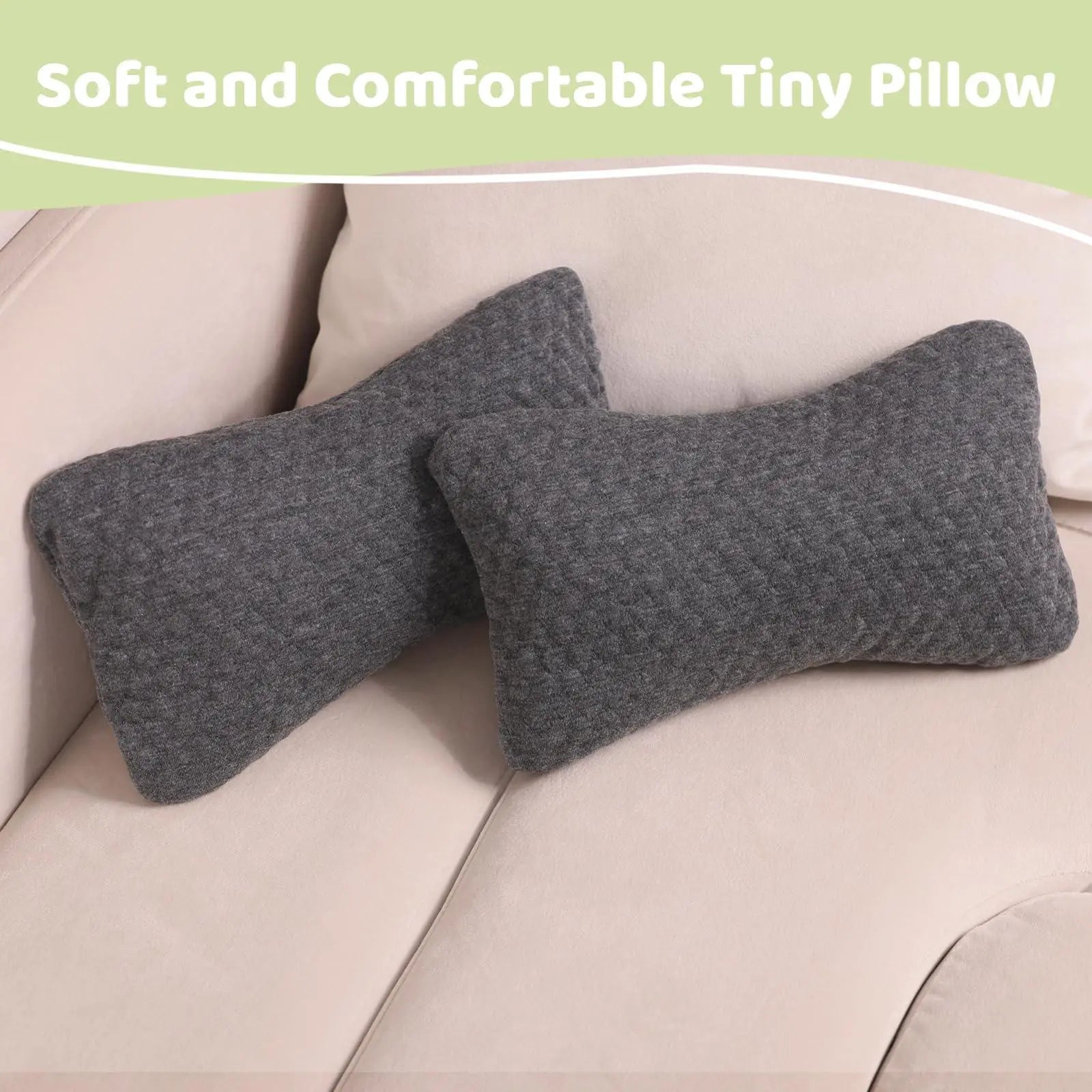 Travel Comfort Pillow Set - 2 Pack, Compact Sleep Support in Beige, Black, Grey, Coffee - 8x12" (20x30cm) — Lifestyle 5