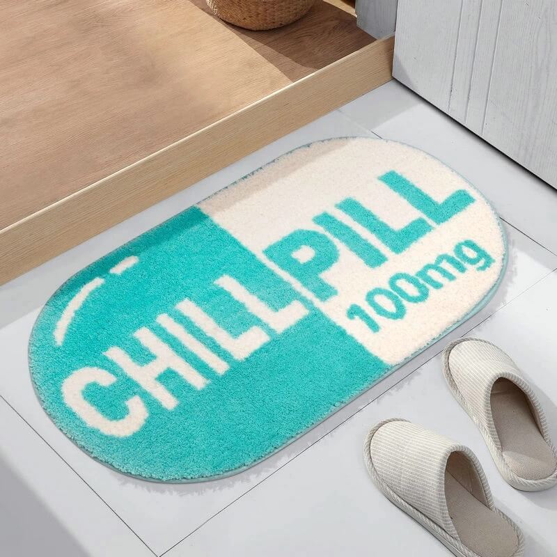 Chill Pill Accent Rug — Soft Accent Rug for Bedroom Layering — Lifestyle 3