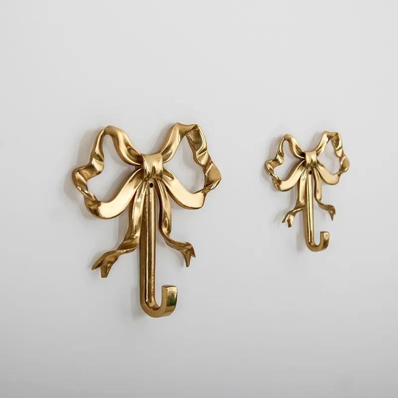 Brass Bow Wall Hook — Considered Home Styling — Detail