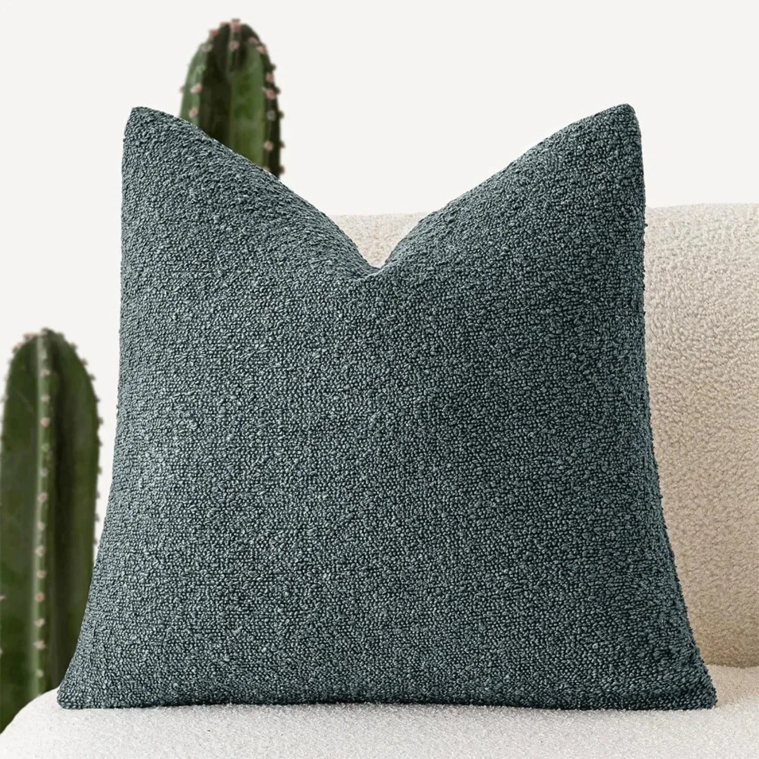 boucle-cushion-cover-soft-textured-45cm-decorative-cover#Colour_Grey Green