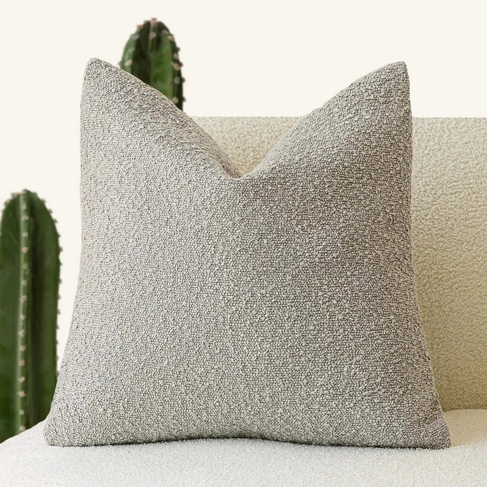 Bouclé Cushion Cover — Soft Textured 45cm Decorative Cover — Lifestyle 5