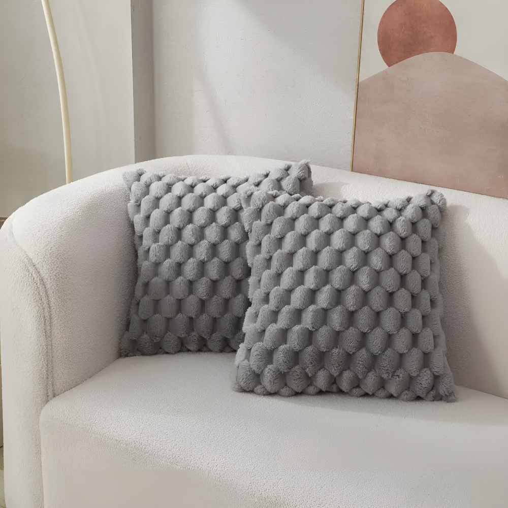 3D Bubble-Textured Cushion Cover — Soft Plush Accent — Lifestyle 5