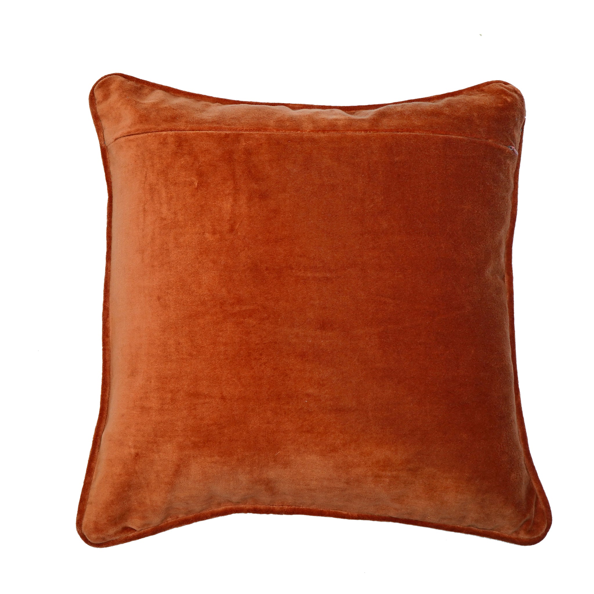 Cotton Velvet Cushion Cover — Flanged-Edge Decorative Accent — Lifestyle 3