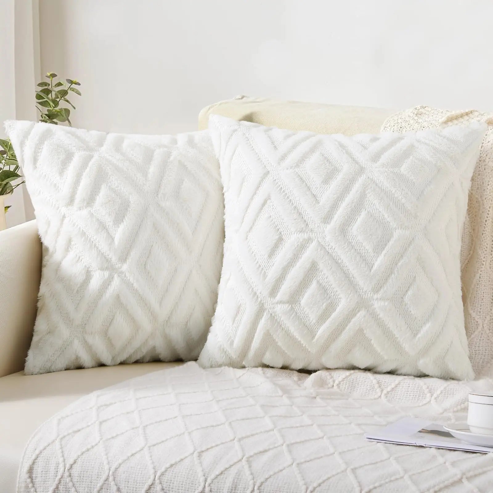 Diamond-Tufted Christmas Cushion Cover Set — Set of 2 — Lifestyle 10