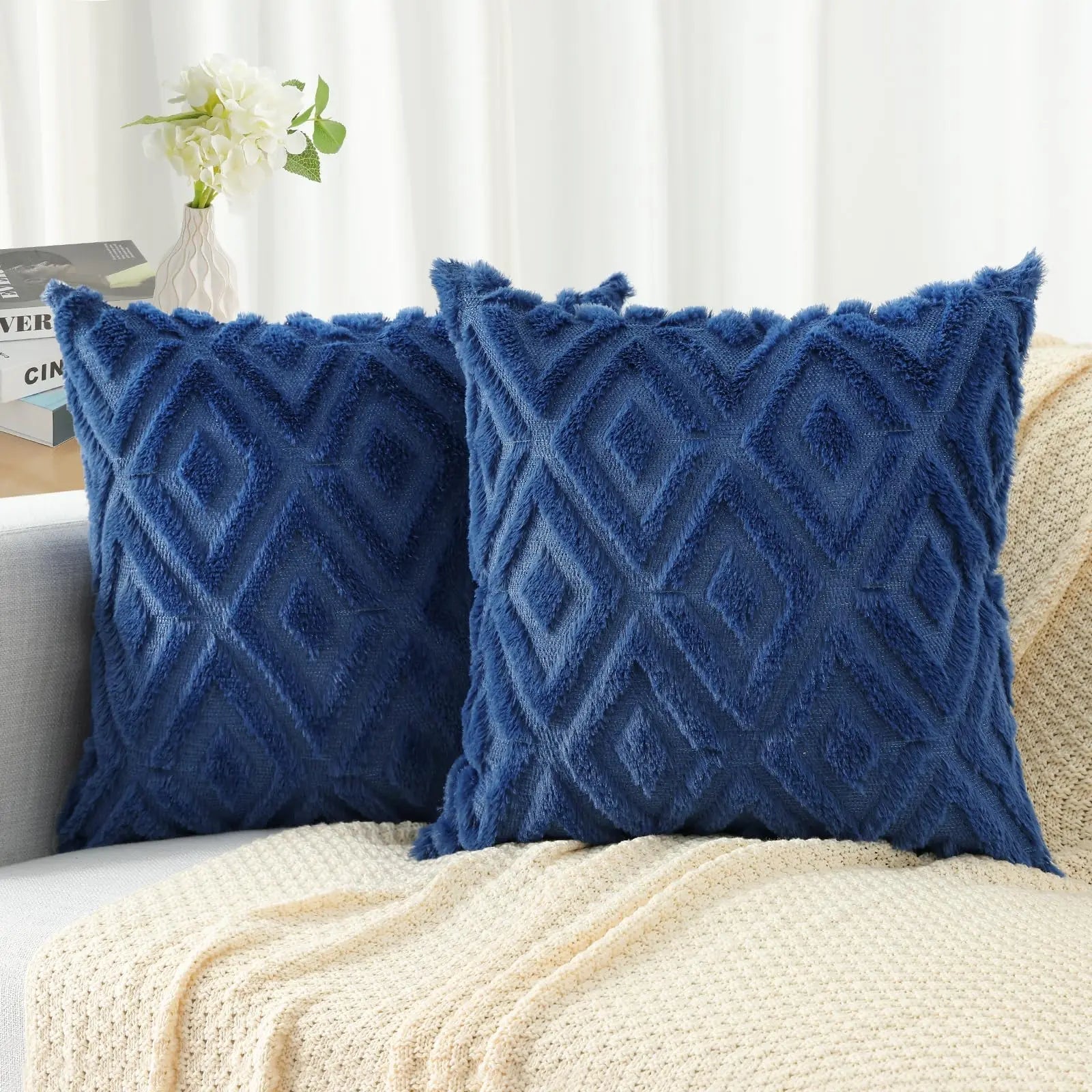 Diamond-Tufted Christmas Cushion Cover Set — Set of 2 — Lifestyle 2