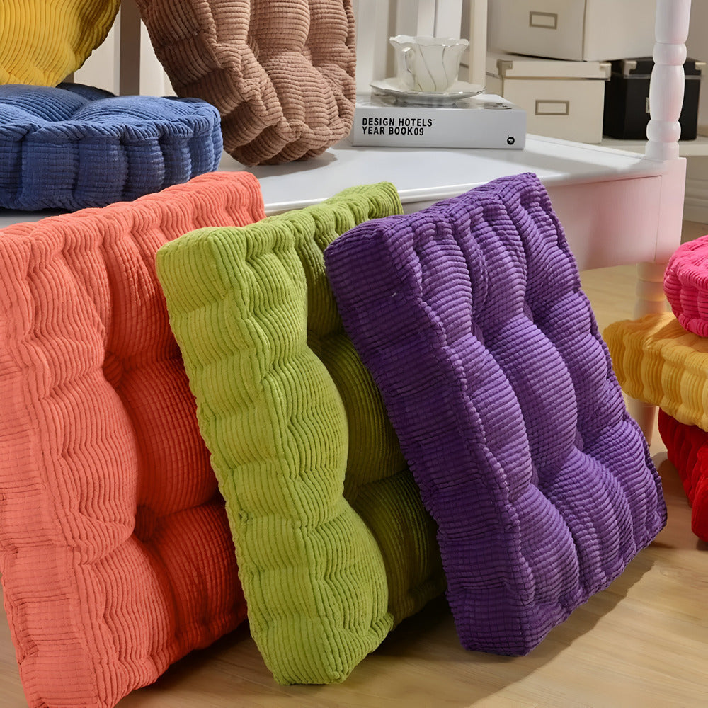 Tufted Corduroy Floor Cushion — Nine-Point Meditation Seat — Lifestyle 3