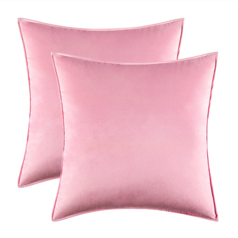 Velvet Cushion Cover Set — Tailored Piping, Set of 2 — Lifestyle 8