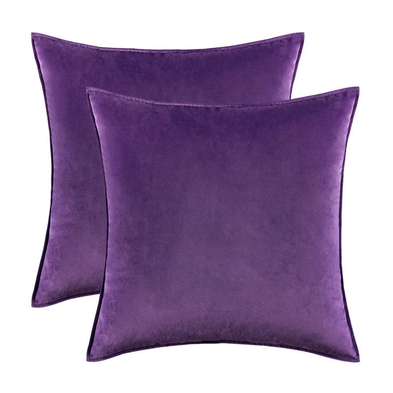 Velvet Cushion Cover Set — Tailored Piping, Set of 2 — Lifestyle 10