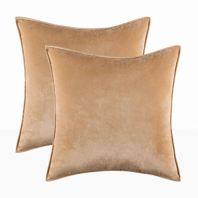 Velvet Cushion Cover Set — Tailored Piping, Set of 2 — Lifestyle 6