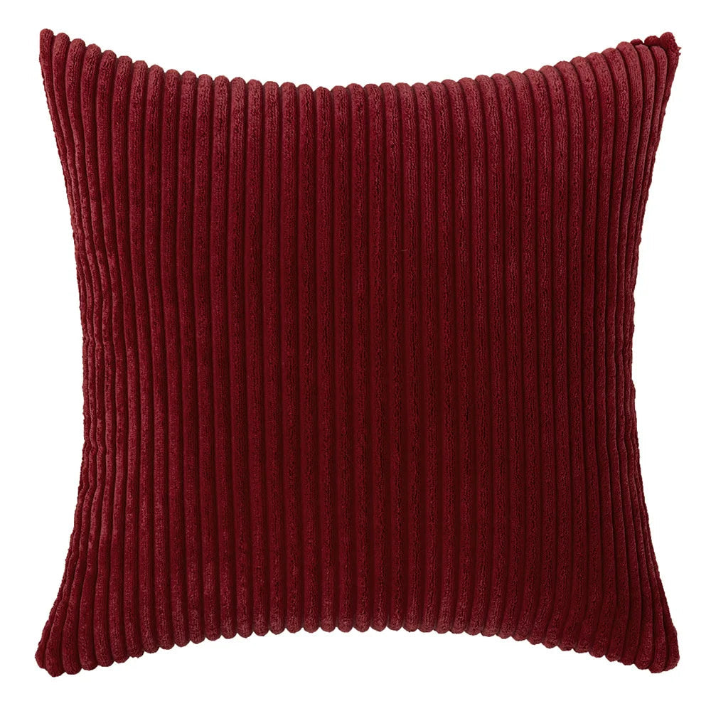 Wide-Wale Corduroy Cushion Cover — Ribbed Striped Texture — Lifestyle 9