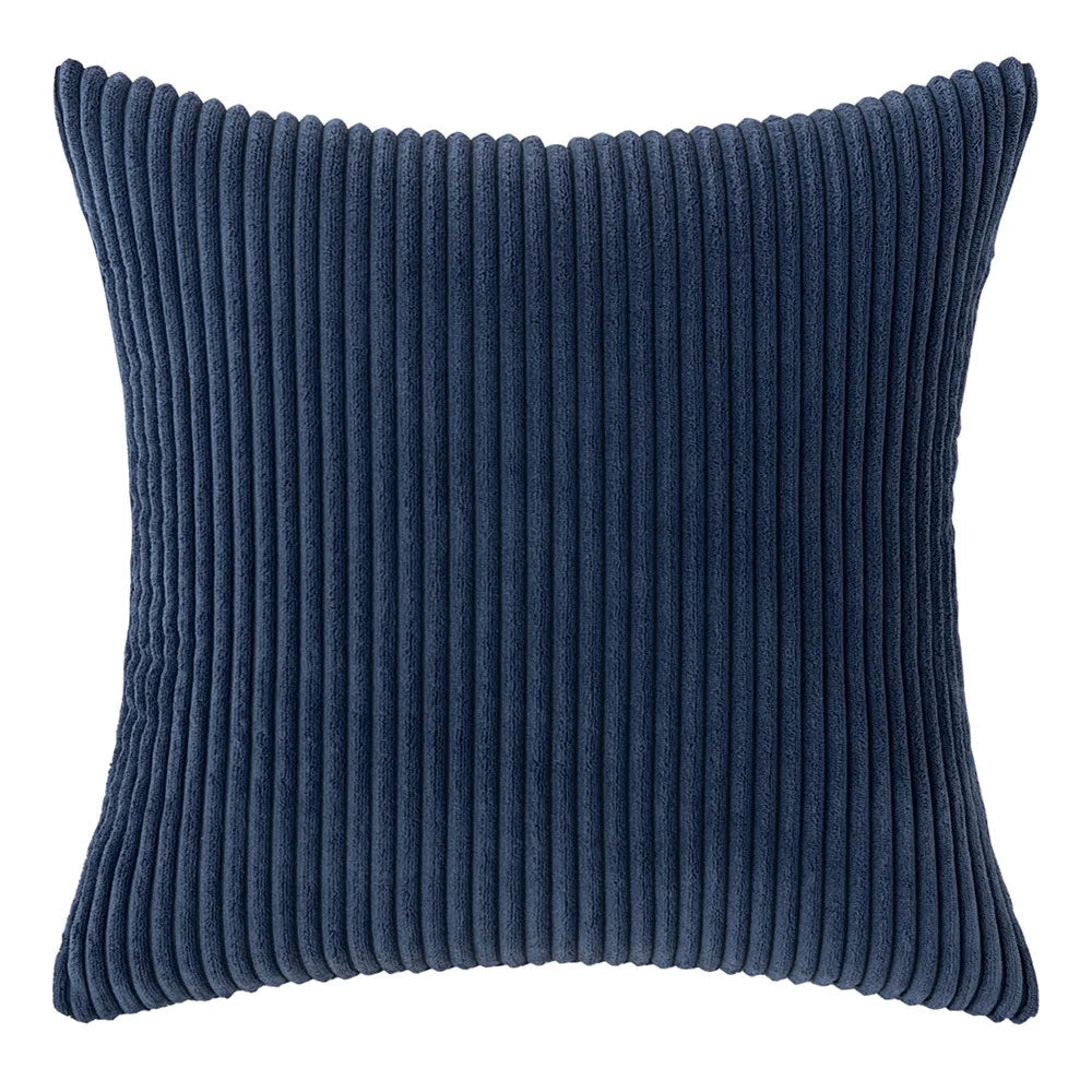 Wide-Wale Corduroy Cushion Cover — Ribbed Striped Texture — Lifestyle 4