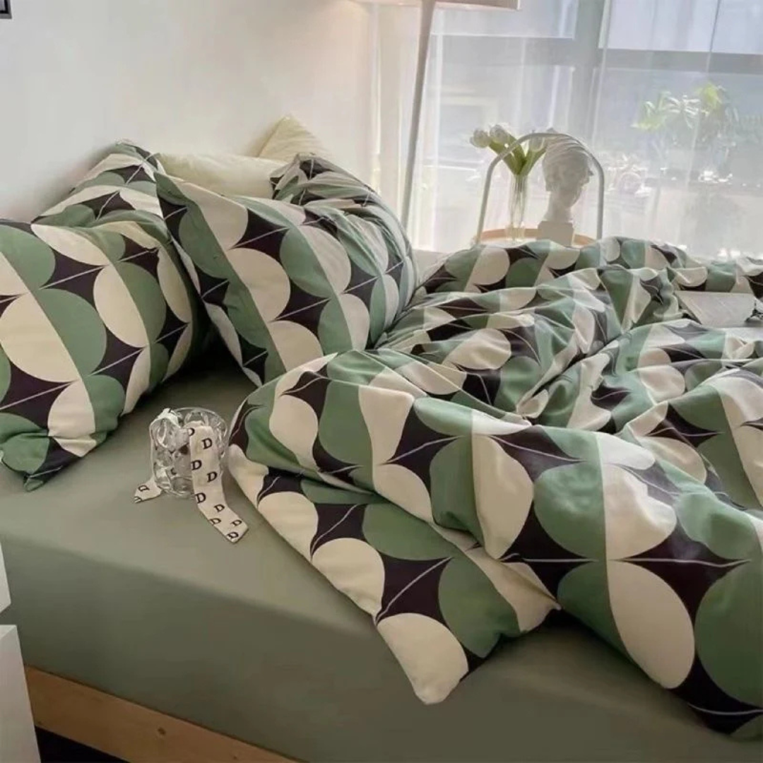 Avocado Print Quilt Cover — Cotton-Blend Botanical Bedding — Lifestyle 3