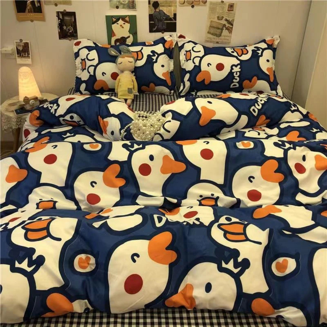 Avocado Print Quilt Cover — Cotton-Blend Botanical Bedding — Lifestyle 5