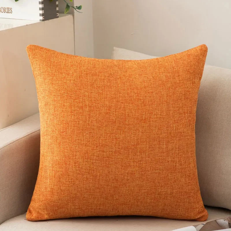 Linen-Look Decorative Cushion — With Inner Insert — Lifestyle 5