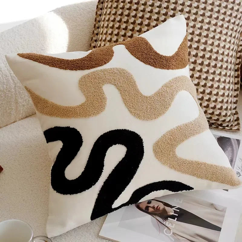 Geometric Tufted Cushion Cover — Scandi Accent Cover — Lifestyle 7