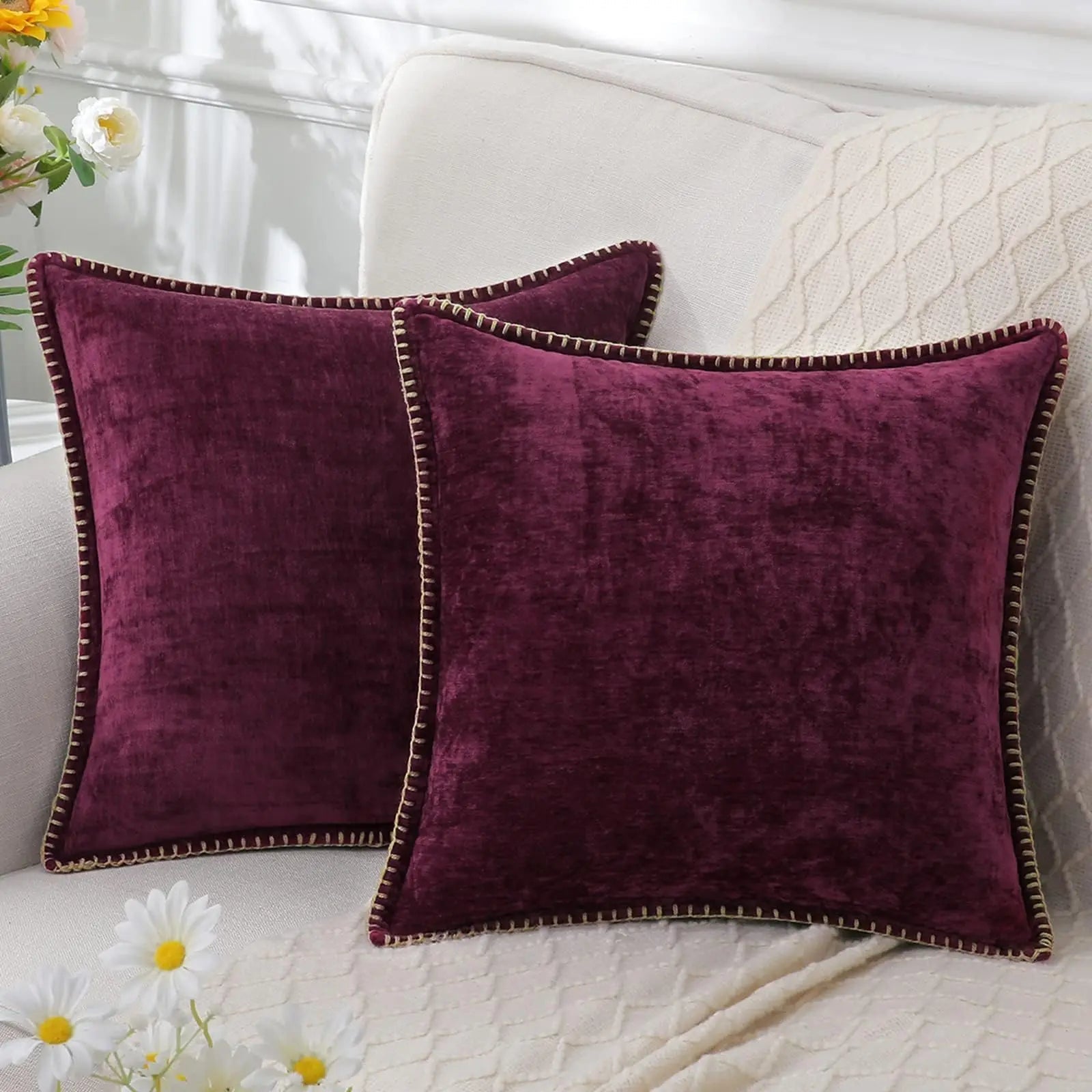 textured-chenille-cushion-cover-scandi-square-accent#Colour_Rhododendron - 2 pieces