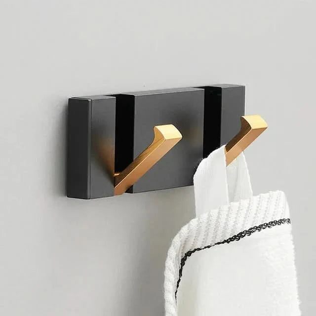 Stainless Steel Retractable Hook Rack — Wall-Mounted Organiser — Front view