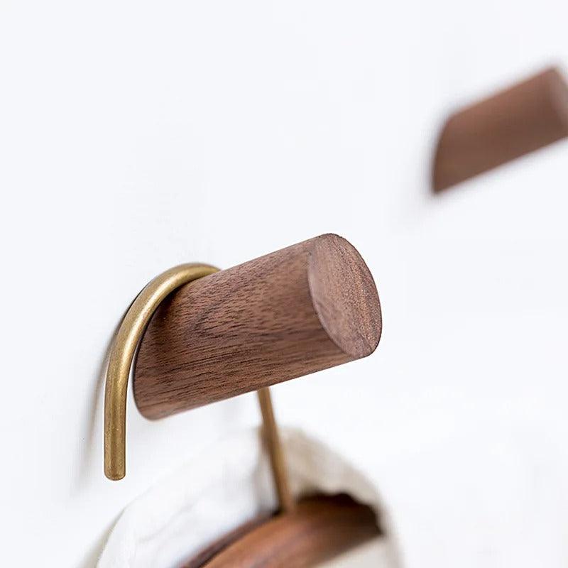 Angular Timber Wall Hook — Modern Geometric Peg — Lifestyle 2