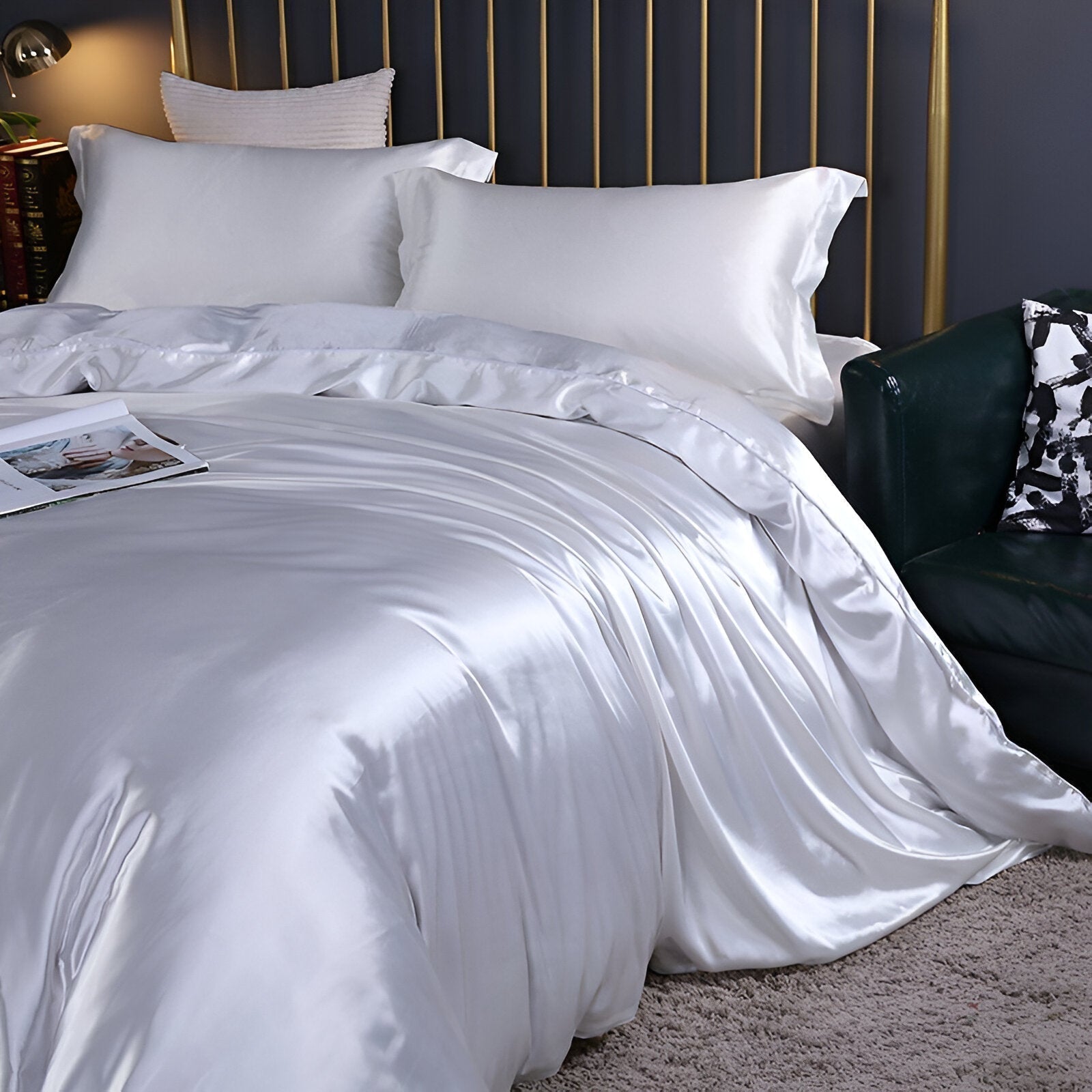 Lavender Duvet Cover Set — Silky-Soft 3-Piece Bedroom Ensemble — Lifestyle 8