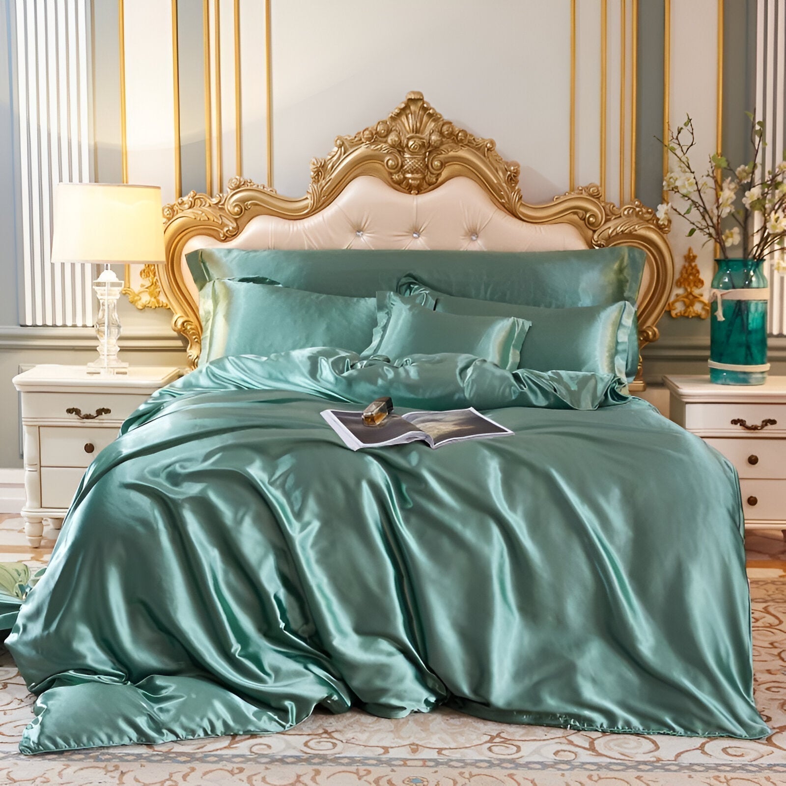 Lavender Duvet Cover Set — Silky-Soft 3-Piece Bedroom Ensemble — Lifestyle 9