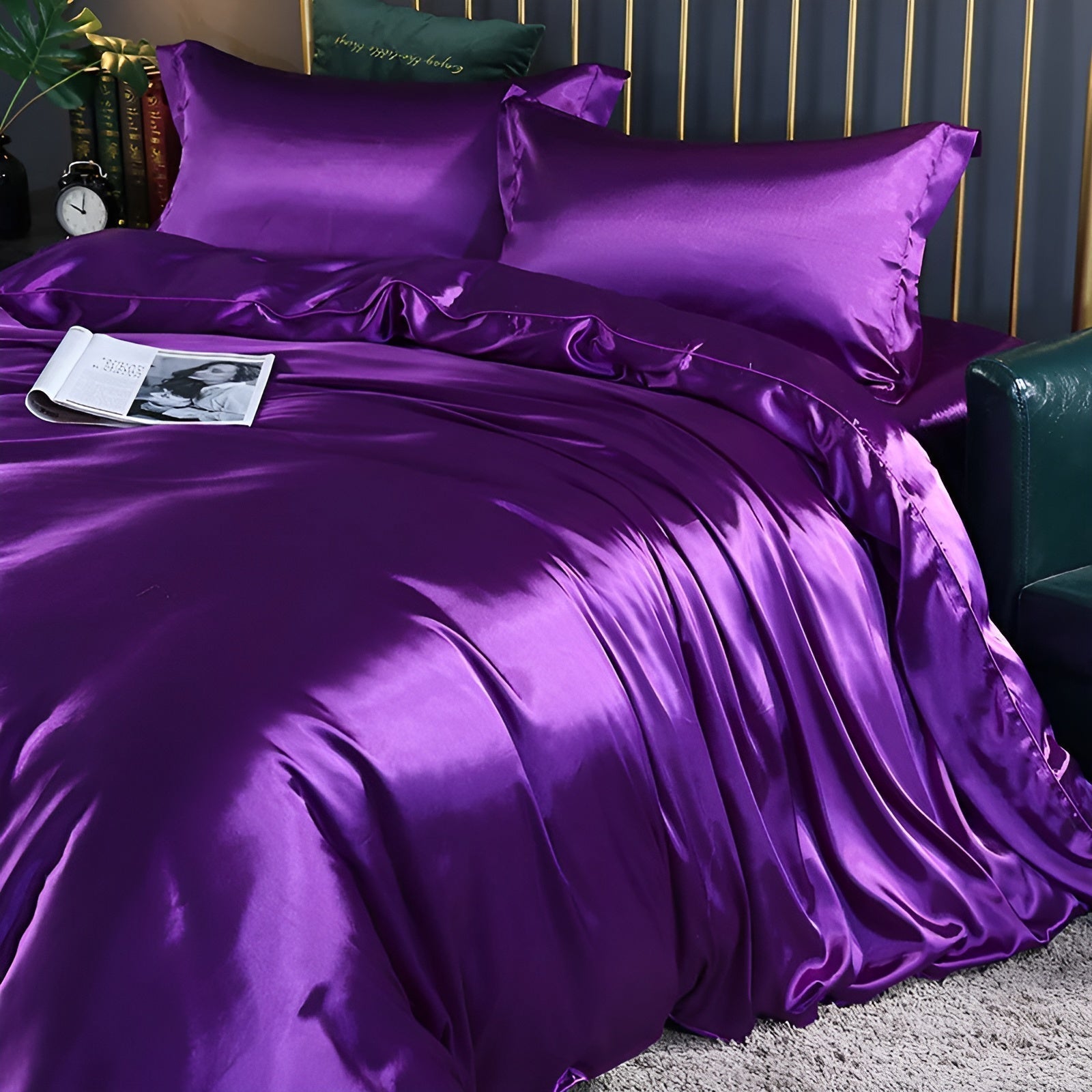 Lavender Duvet Cover Set — Silky-Soft 3-Piece Bedroom Ensemble — Lifestyle 2