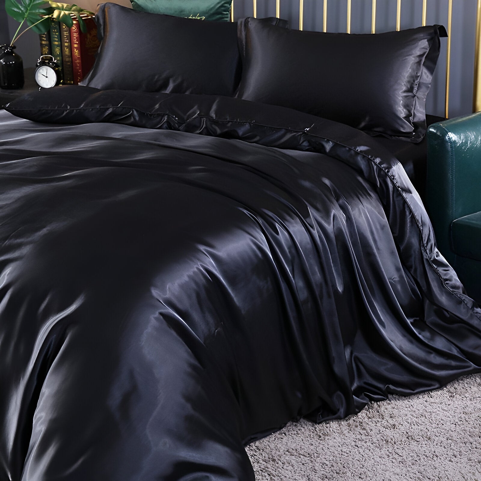 Lavender Duvet Cover Set — Silky-Soft 3-Piece Bedroom Ensemble — Lifestyle 4