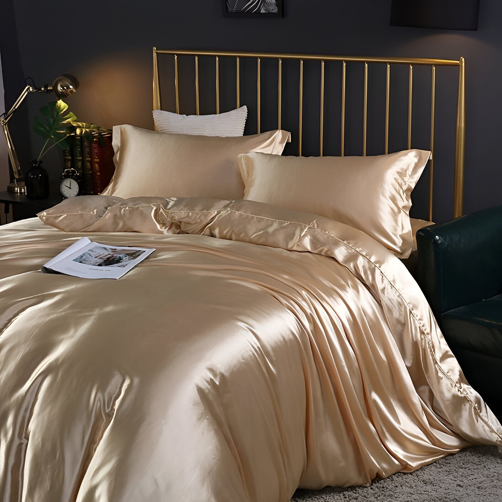 Lavender Duvet Cover Set — Silky-Soft 3-Piece Bedroom Ensemble — Lifestyle 5