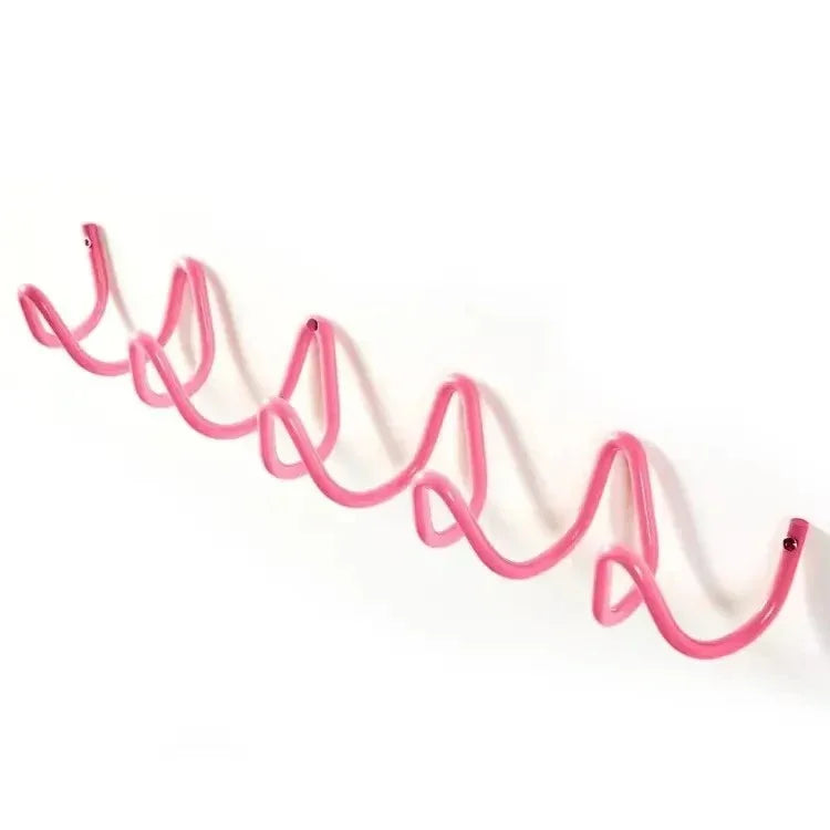 Wrought Iron Wall Hooks — Modern Wave-Design Coat Rack — Lifestyle 9
